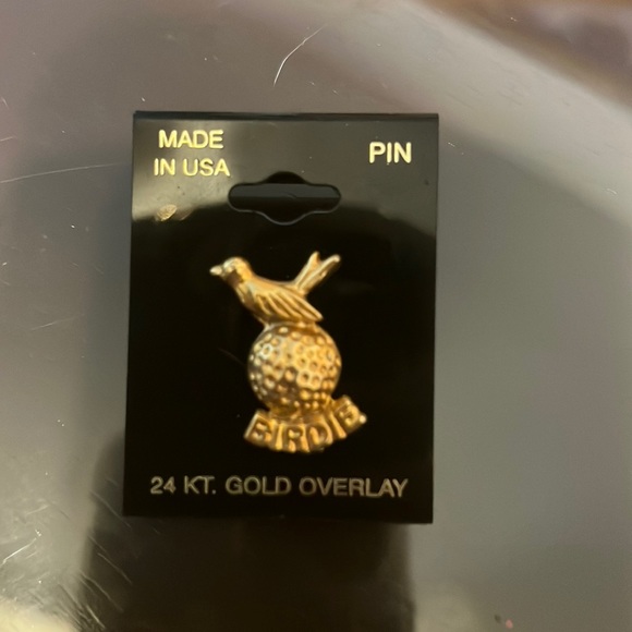 Jewelry New Golf Birdie Pin 24 Kt Gold Overlay Poshmark
